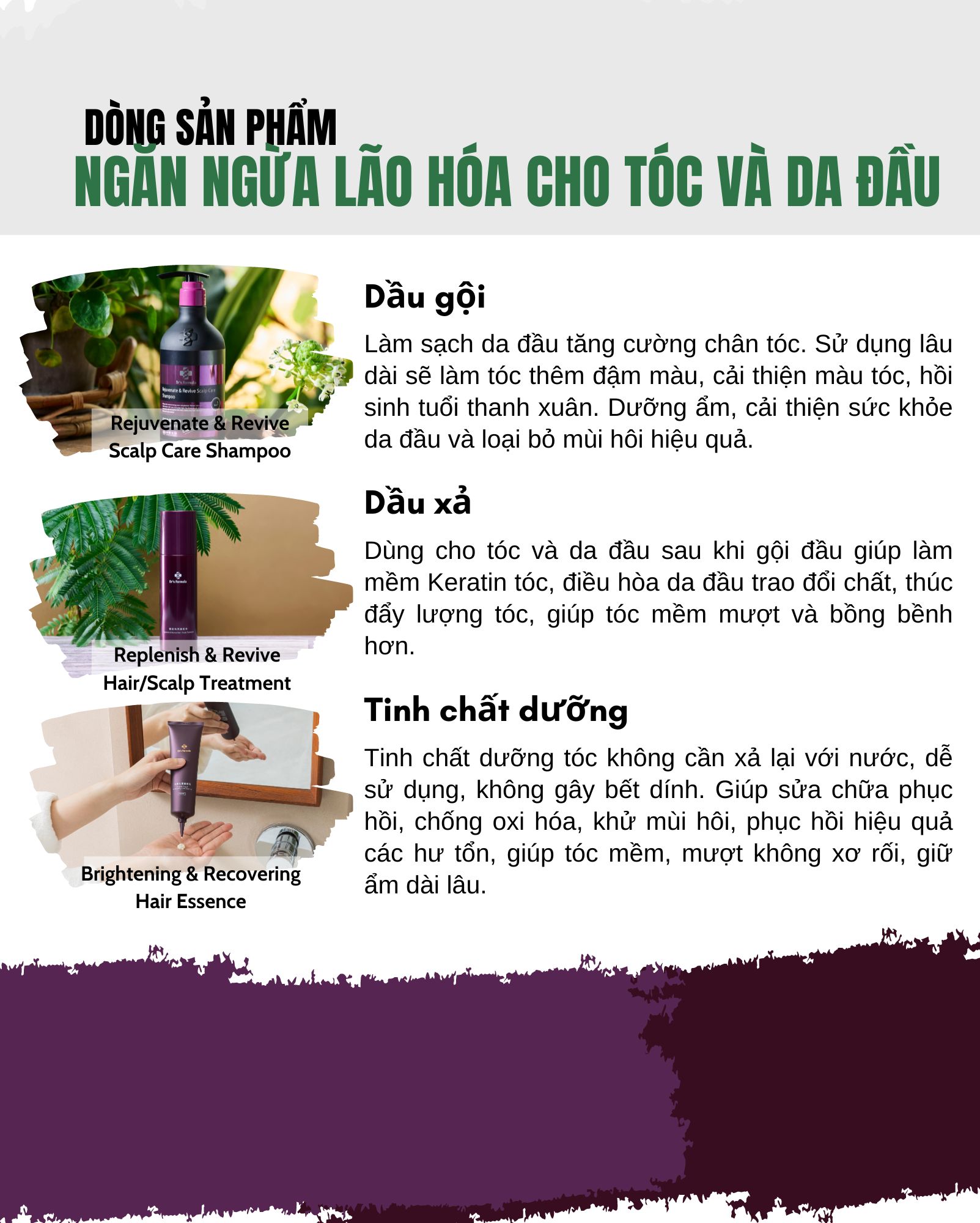 Tinh Chất Dưỡng Tóc Đen Bóng Mượt & Phục Hồi Dr