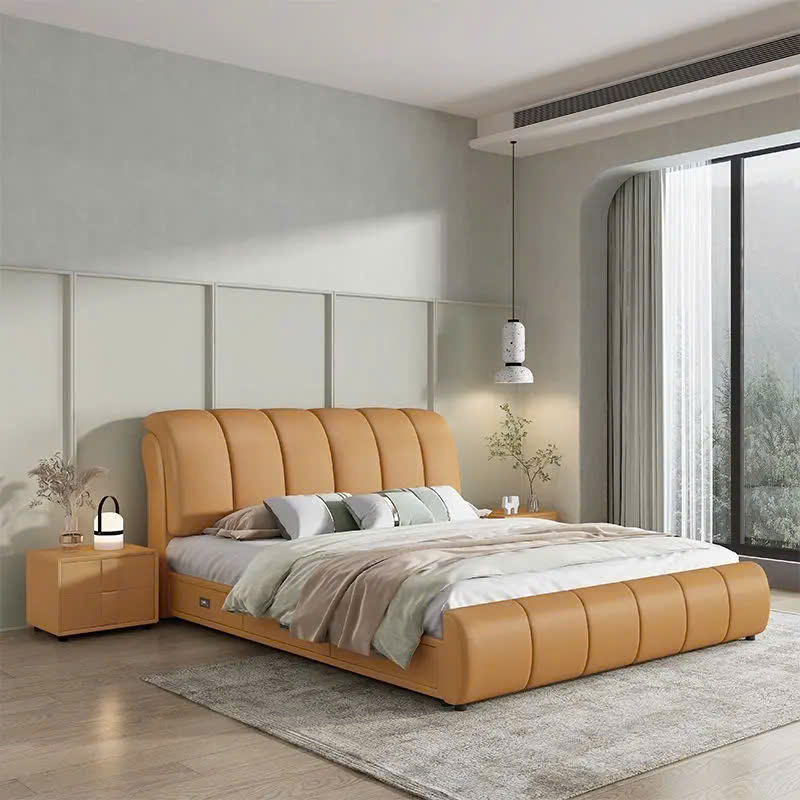 Giường ngủ bọc nệm kèm hộc kéo Juno sofa HLMCT lựa chọn màu KT 1m6/1m8