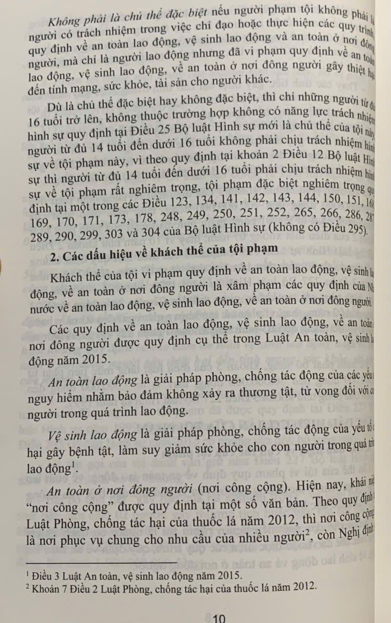 Bình luận Bộ luật Hình sự năm 2015 (Phần thứ hai – Các tội phạm), Chương XXI, Mục 3, 4: Các tội phạm khác xâm pham an toàn, trật tự công cộng