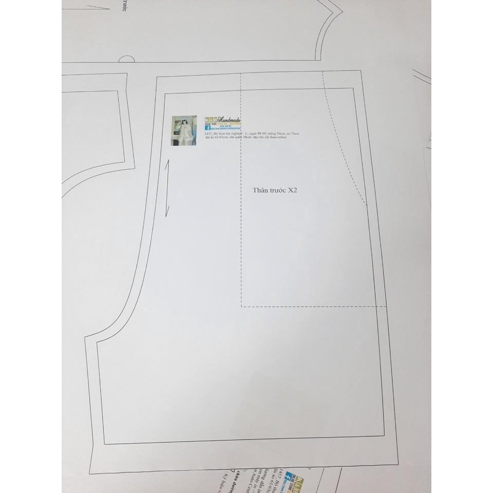 Rập giấy A0 mã 1457 - bộ thun (BẢN VẼ)