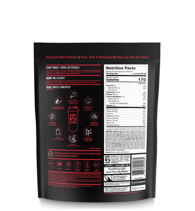 Bữa Ăn Thay Thế Tiện Lợi Mutant Flex Food – Túi 880g