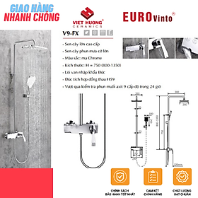 BỘ SEN TẮM ĐỒNG THAU NÓNG LẠNH EUROVINTO CAO CẤP MÃ V9-FX