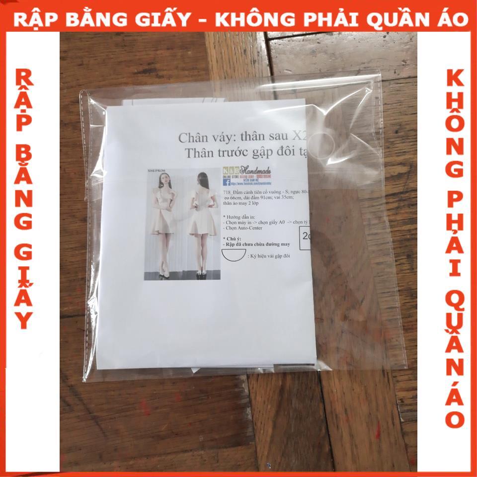 Rập giấy A0 đầm bé gái mã R28 (BẢN VẼ)