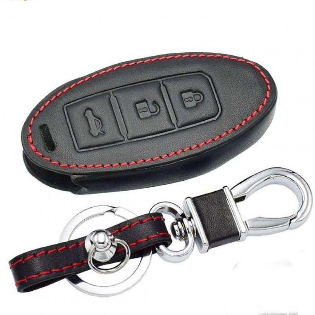 Bao Da Chìa Khóa Dành Cho Xe Nissan Navara, Xtrail, Teana, Terra, Sunny (Da Thật) Logo 3D