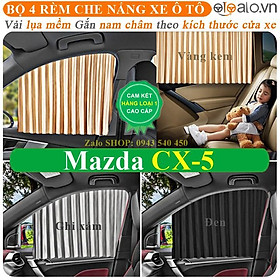 Rèm che nắng xe Mazda CX5 Vải Lụa Cao Cấp Gắn Nam Châm Keo 3M