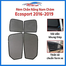 Bộ 4 rèm chắn nắng nam châm Ecosport 2016-2017-2018-2019 khung cố định chống tia UV