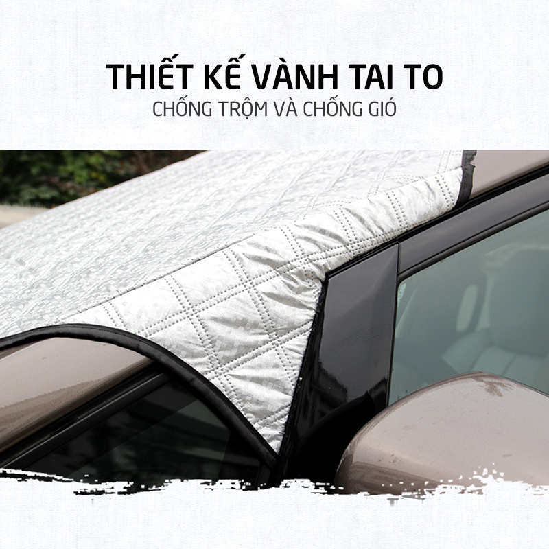 Bạt Phủ Che Nắng Chống Nóng Kính Lái Ô Tô Xe Hơi 3 Lớp Tráng Bạc Cao Cấp
