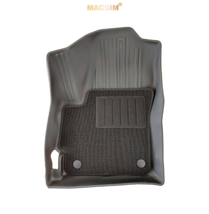 Thảm lót sàn (sd4) ô tô 2 lớp cao cấp dành cho xe Toyota Cross 2020 - tới nay nhãn hiệu Macsim chất liệu TPE màu đen