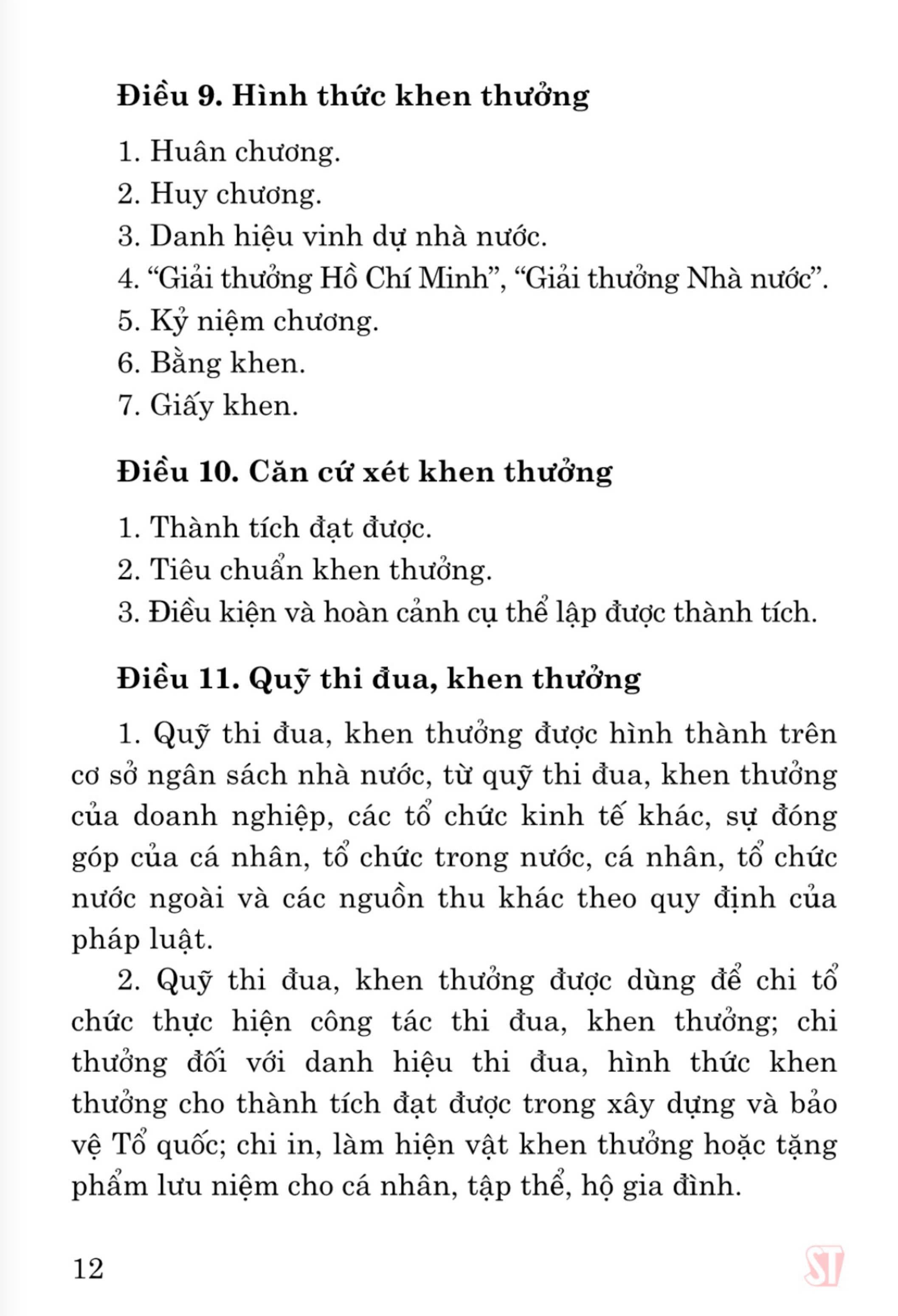 Luật thi đua,khen thưởng
