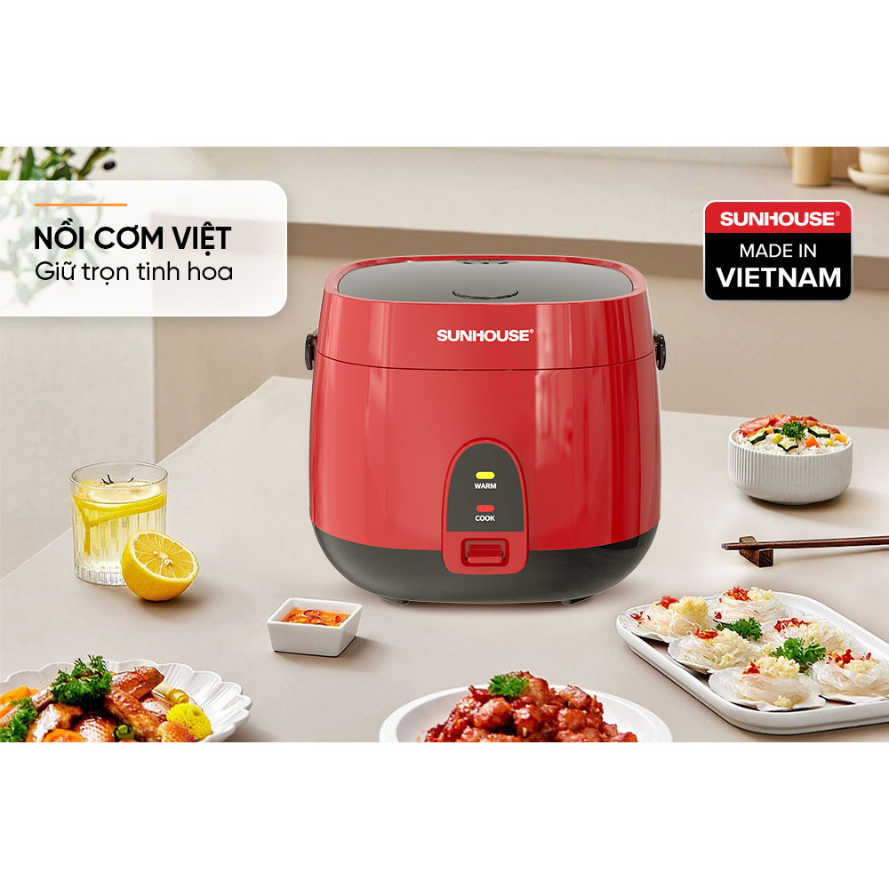 Nồi cơm điện Sunhouse SHD8611R 1.8 Lít- Hàng chính hãng