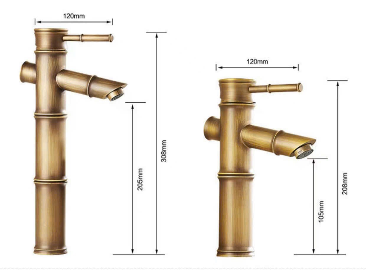 Vòi rửa mặt, Vòi Lavabo nóng lạnh tân cổ điển nhập khẩu cao cấp chính hãng Groves kiểu cây trúc rất Việt Nam 8604