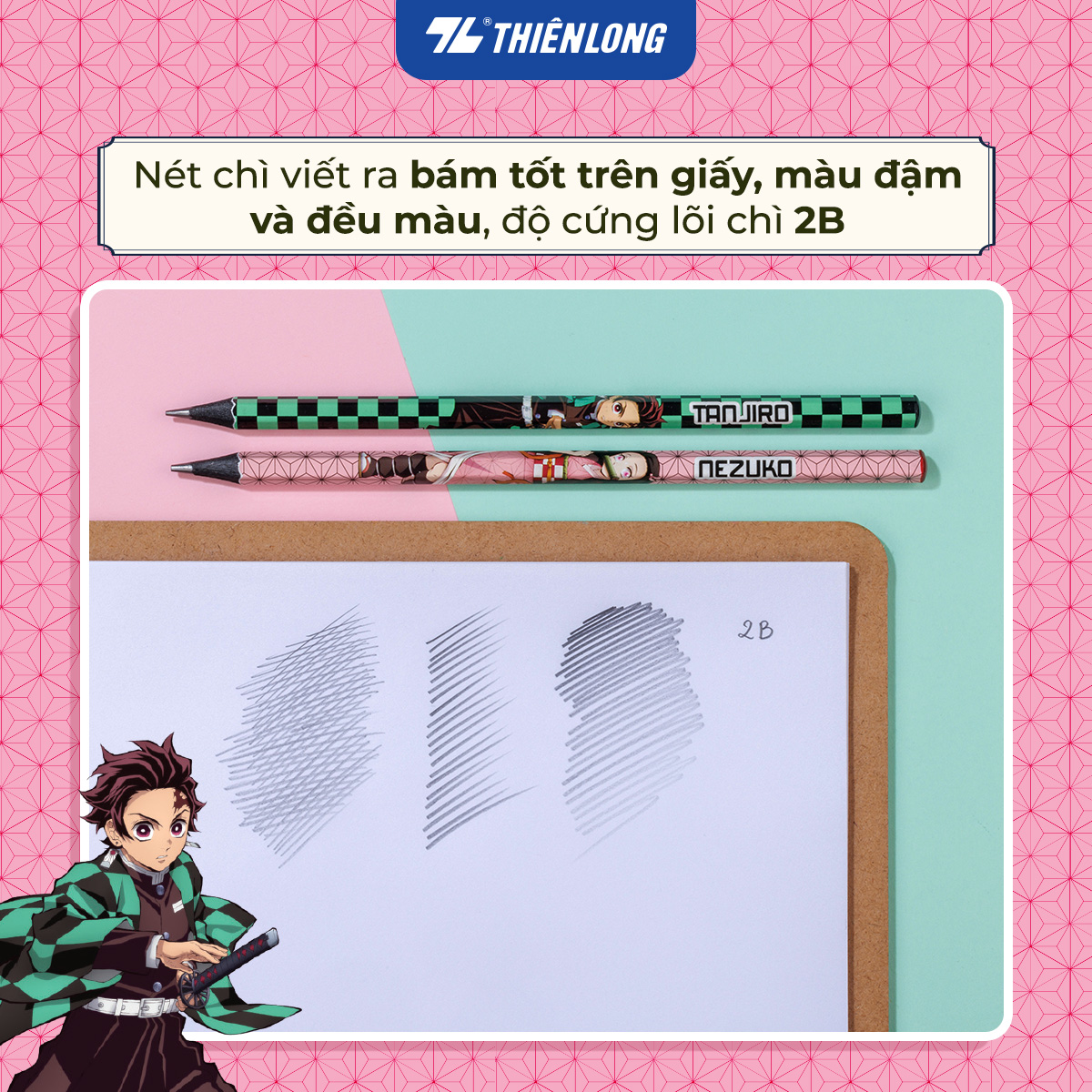 Bút chì gỗ đen nhân vật Demon Slayer Thiên Long GP-030/DS - Mẫu ngẫu nhiên