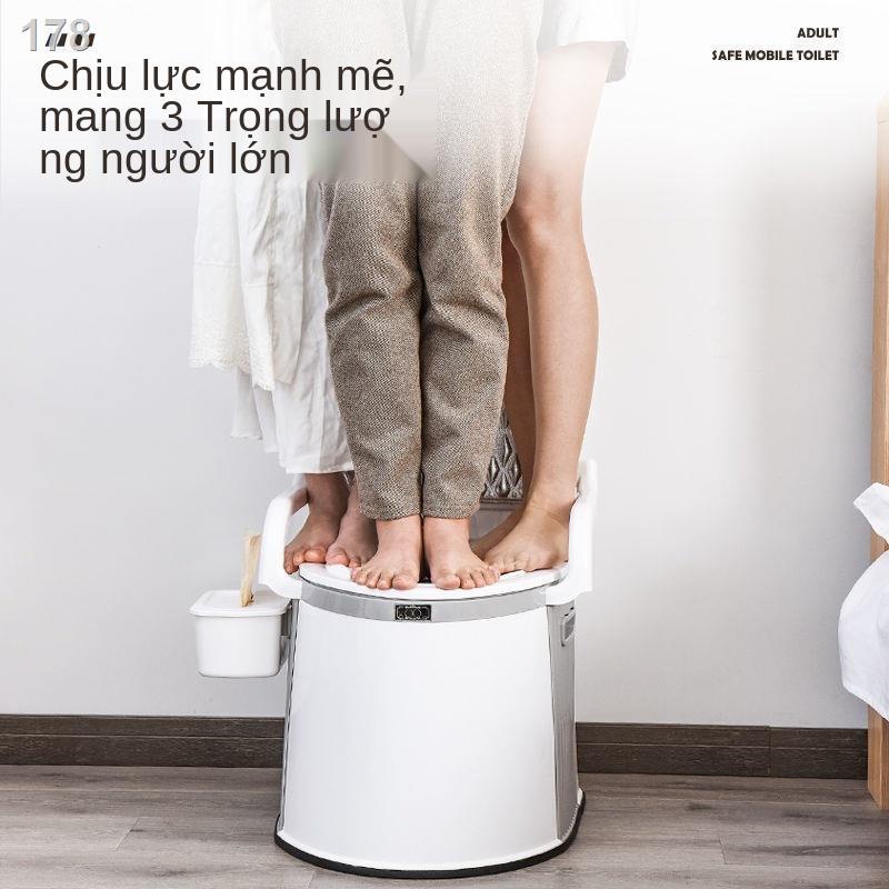 Bô Vệ Sinh (tolet) Di Động Cho Người Già Có Tay Vịn , Bô Vệ Sinh Chống Trượt Dễ Dàng Vệ Sinh Trong Mùa Đông