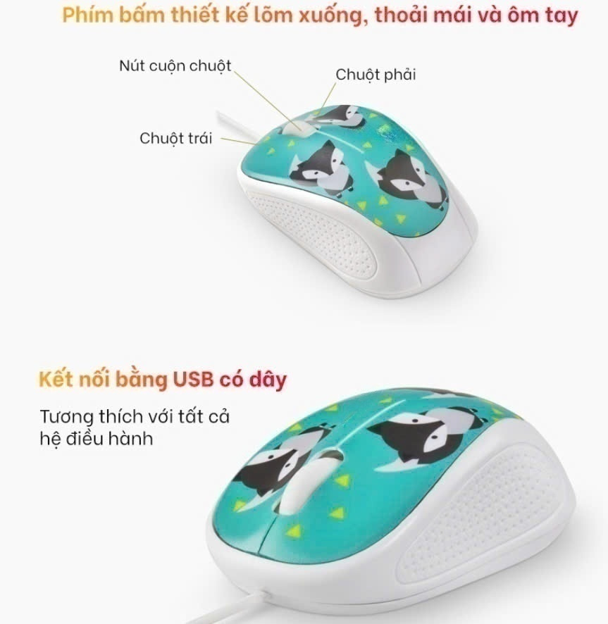 Chuột máy tính có dây PMC1005 giá Tốt, đèn LED hoạ tiết bắt mắt Dây Dài Thiết Kế Ôm Tay Thuận Cả 2 Tay Văn Phòng USB Cho Máy Tính Laptop Tivi - Hàng Nhập Khẩu