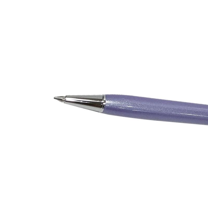 Bút Bi Kim Loại Nắp Vặn Pentel CC Thân Tím - Mực Xanh B811V-C