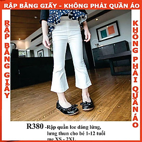Rập giấy A0 mã 380 (BẢN VẼ) - rập quần loe dáng lửng