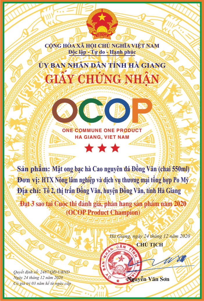 MẬT ONG BẠC HÀ OCOP HÀ GIANG CHÍNH HÃNG 1 LÍT, MẬT ONG PO MỶ ĐẶC SẢN CAO NGUYÊN ĐÁ HÀ GIANG