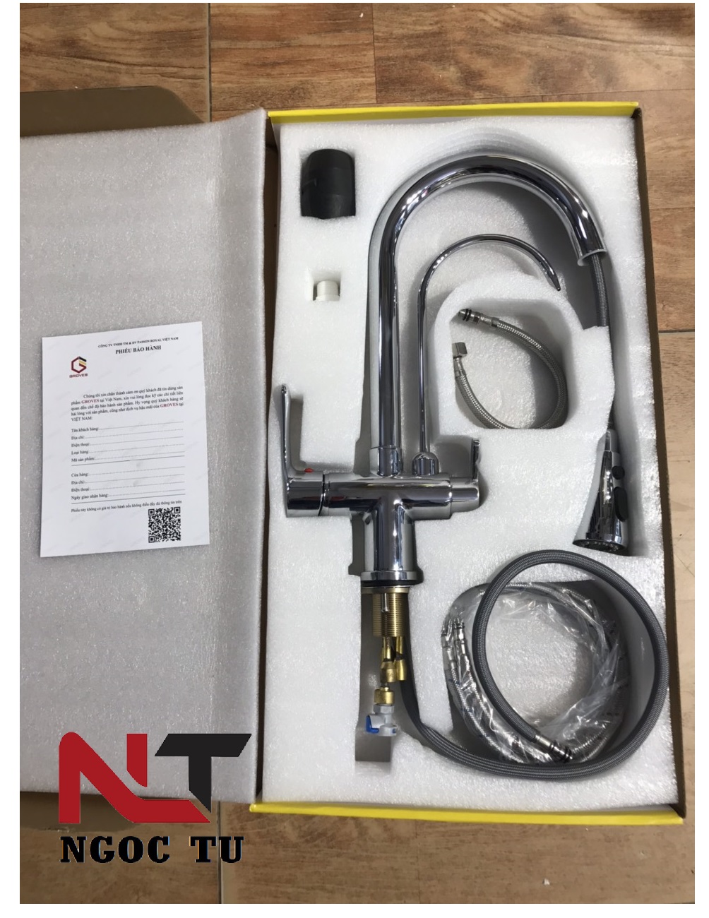 VÒI RỬA BÁT 3 ĐƯỜNG NƯỚC GROVES CAO CẤP 805-2