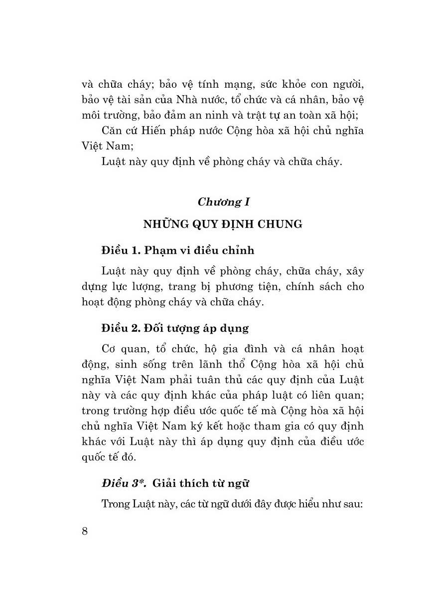 Luật Phòng cháy và chữa cháy năm 2001 ( Sửa đổi, bổ sung năm 2013,2023)