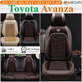 Áo trùm lót bọc ghế da xe ô tô Toyota Avanza da hạt gỗ tự nhiên CAO CẤP