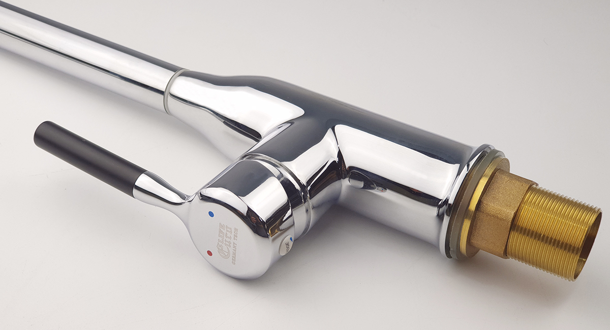 Vòi rửa chén nóng lạnh Đồng mạ Chrome Eurolife EL-KM04 (Trắng bạc)