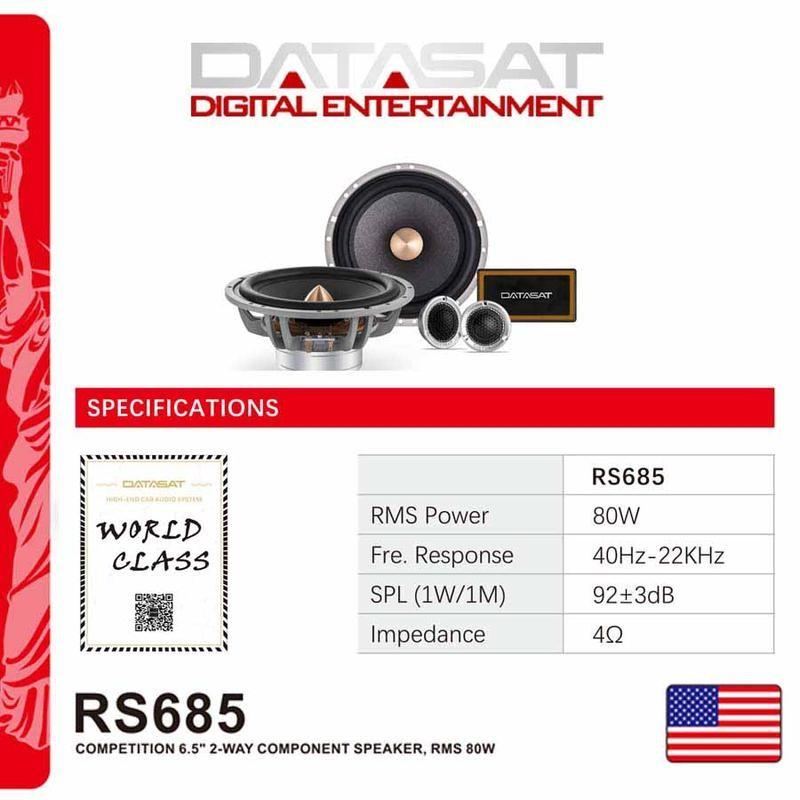 Loa cánh phân tần 2 way cho ô tô - Loa DATASAT 2 way RS 685 LOA CÁNH CỬA Ô TÔ 2 Phân Tần