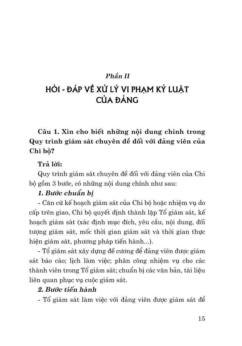 Hỏi - đáp về xử lý vi phạm kỷ luật của Đảng (bản in 2024)