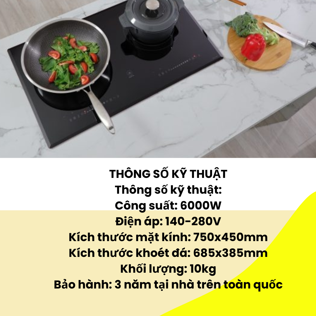 Bếp từ đôi MIFA VA08 - đun liu riu- Hàng chính hãng