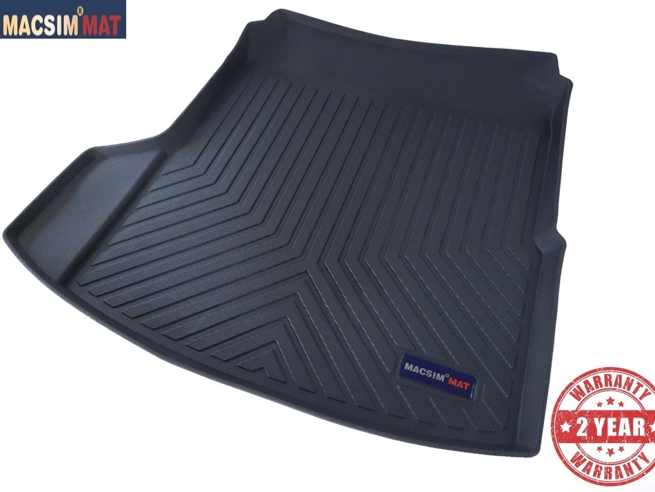 Thảm lót cốp xe ô tô VOLKSWAGEN Passat 2019-đến nay nhãn hiệu Macsim chất liệu TPV cao cấp màu đen(332)
