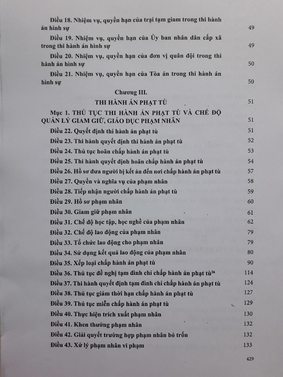 Chỉ Dẫn Luật Thi Hành Án Hình Sự