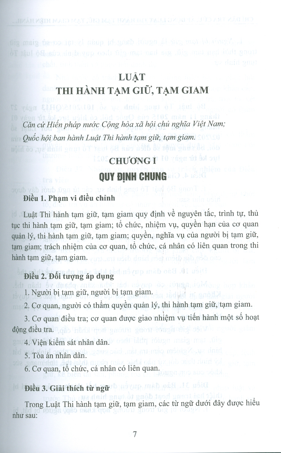 Chỉ Dẫn Tra Cứu, Áp Dụng Luật Thi Hành Tạm Giữ, Tạm Giam Hiện Hành Góp Phần Thực Hiện Nguyên Tắc Hiến Định "Công Nhận, Tôn Trọng, Bảo Vệ Và Bảo Đảm Quyền Con Người" (Sách tham khảo) -