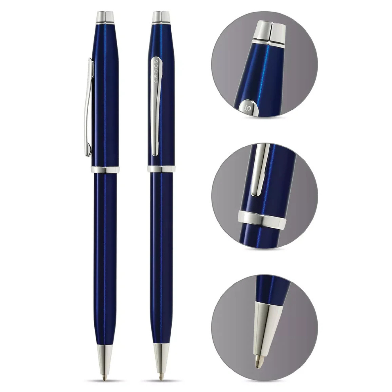 Bút Ký Doanh Nhân Cao Cấp Cross Century II Sơn Mài Màu Xanh Dương mạ Chrome