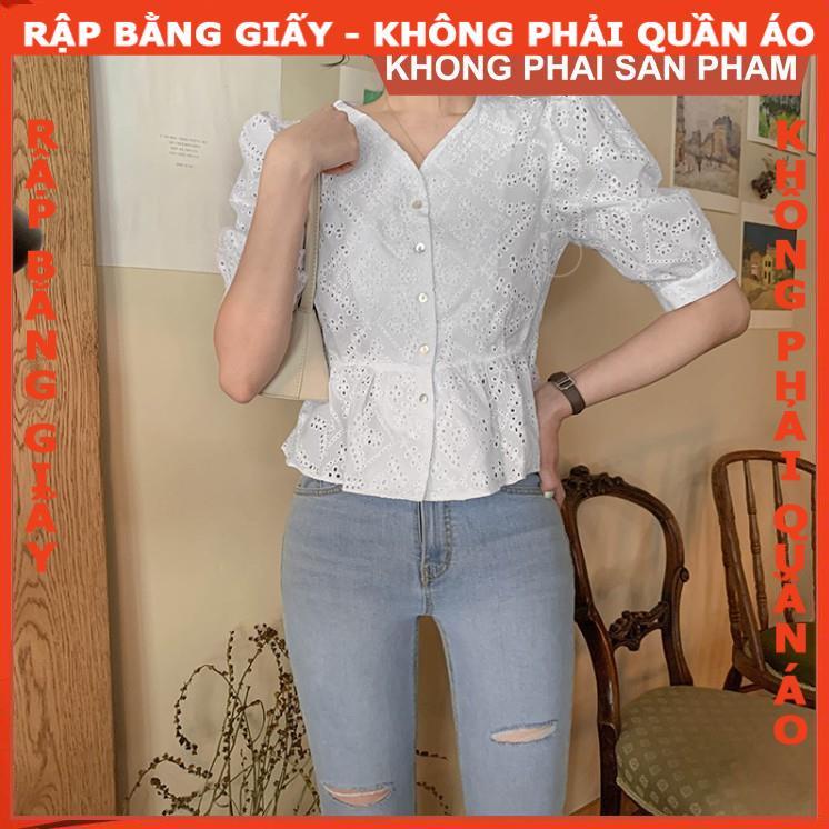 Rập giấy A0 mã 987- rập áo tay phồng (BẢN VẼ)