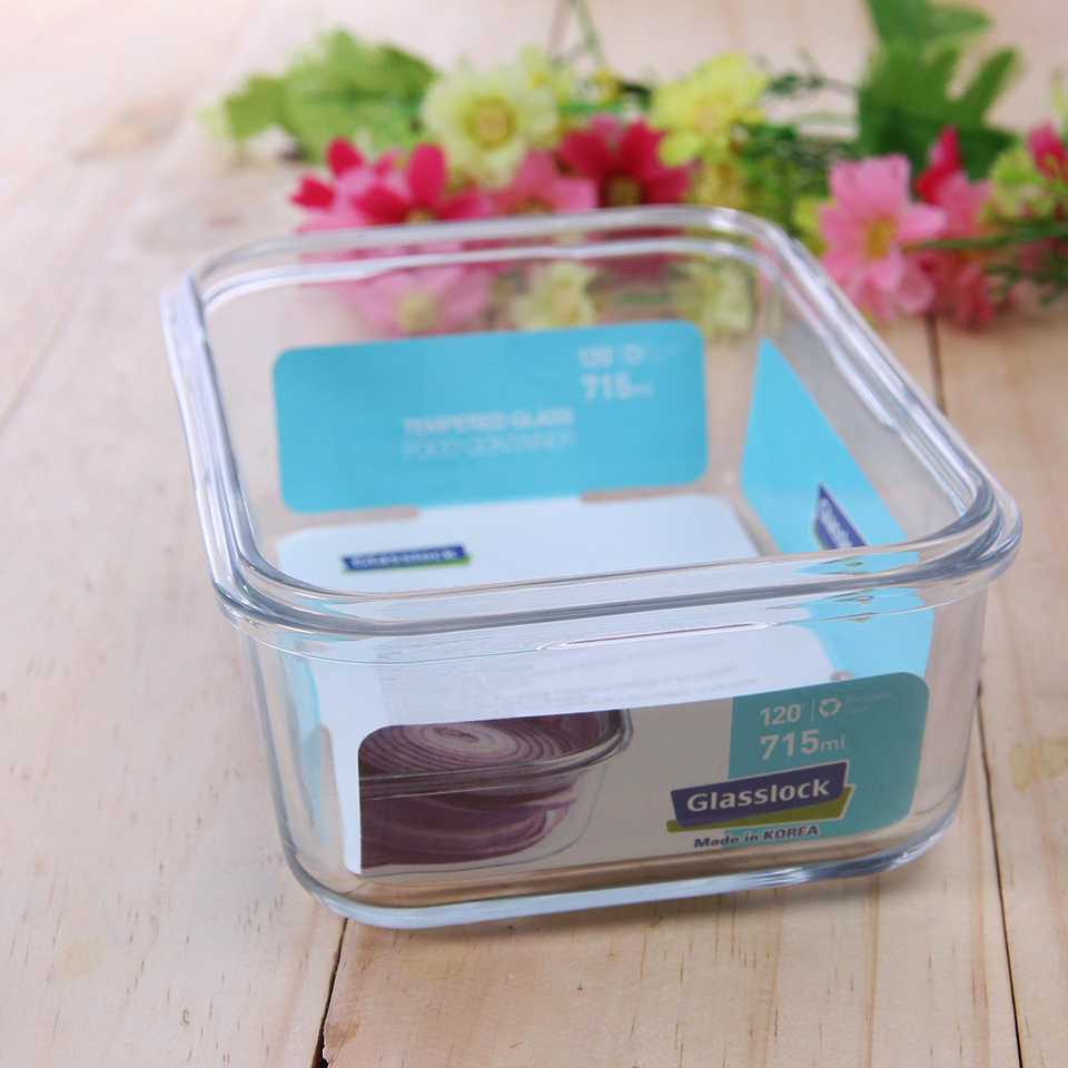 Bộ đựng đồ ăn trưa gồm túi giữ nhiệt + hộp thủy tinh chia ngăn 1000ml + hộp thủy tinh 695ml Lunch71-100