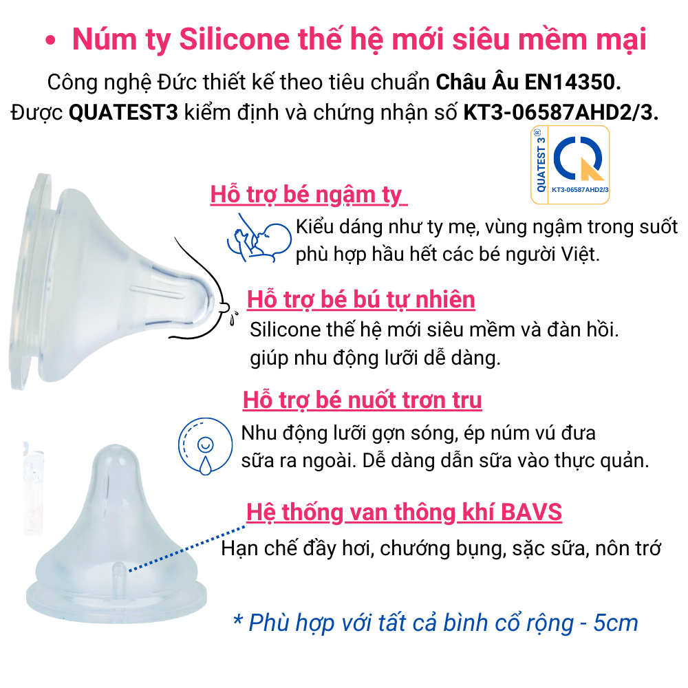 Bình Sữa Thuỷ Tinh Babi1 Cổ Rộng Tráng Bọc Silicon Chống Vỡ Và Cảm Biến Nhiệt Độ - Dung tích 240ml Cho trẻ từ 12 tháng tuổi