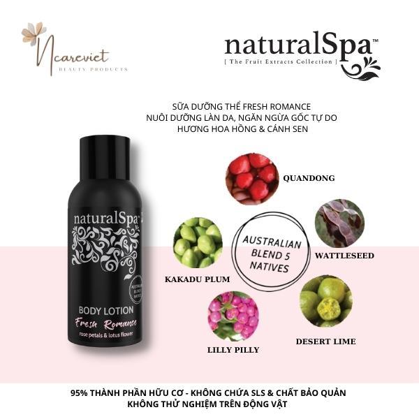 Dưỡng thể hữu cơ nuôi dưỡng làn da, ngăn ngừa gốc tự do - naturalSpa - Fresh Romance Body Lotion