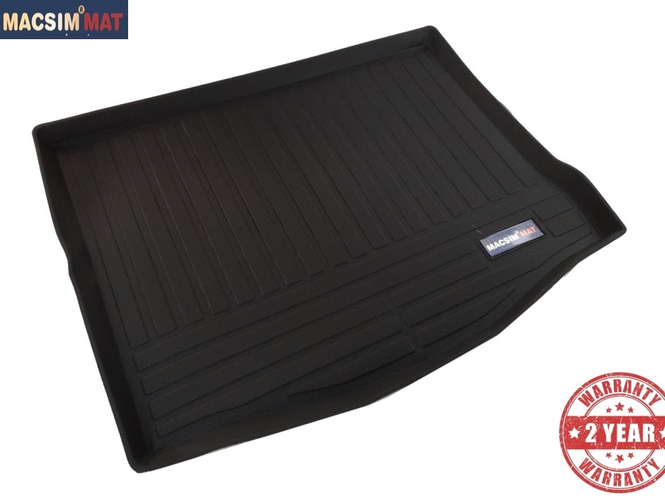 Thảm lót cốp xe ô tô Ford Focus (Hatchback) 2012-2017 nhãn hiệu Macsim chất liệu TPV cao cấp màu đen (062)