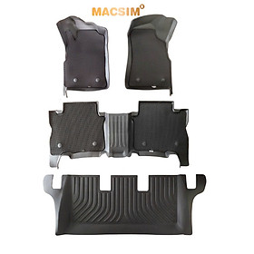 Thảm ô tô sd1 2 lớp dạng lưới lục giác Toyota Fortuner/ Innova 2017-nay  màu đen - bề mặt cao su siêu sạch - Macsim
