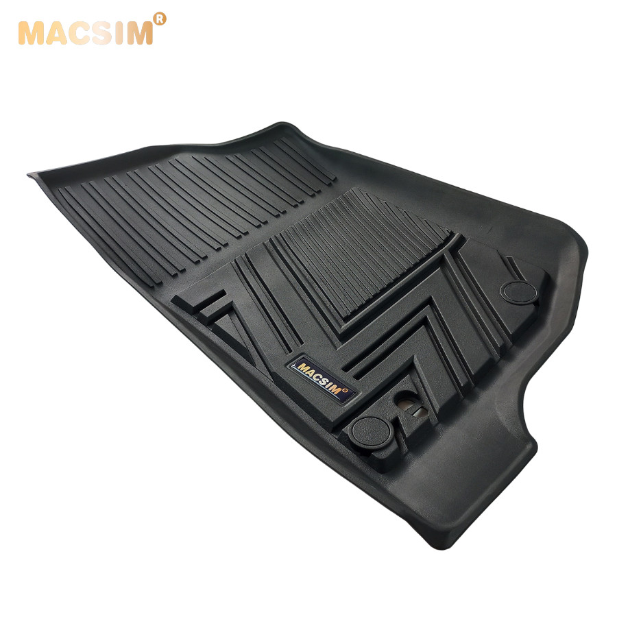 Thảm lót sàn xe ô tô Jeep Wrangler Rubicon New 2019-đến nay Nhãn hiệu Macsim chất liệu nhựa TPE đúc khuôn cao cấp - màu đen
