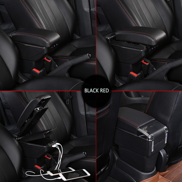 Hộp tỳ tay ô tô, xe hơi cao cấp dành cho xe Toyota Rush và Avanza tích hợp 7 cổng USB (DUSB-RSH-D)