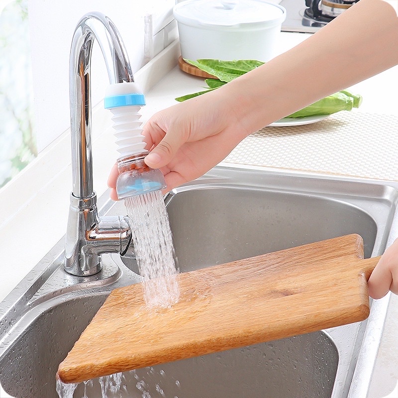 Vòi tăng áp suất có thể xoay 360 độ cho bồn rửa chén , thiết kế dạng vòi sen dùng để điều chỉnh dòng nước ở bồn rửa , có than hoạt tính phù hợp với tất cả các vòi