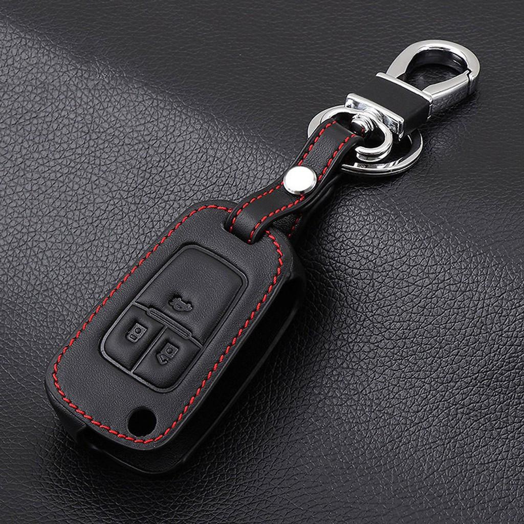 Bao Da Chìa Khóa Dành Cho Xe Chevrolet Cruze, Spark (Da Thật) Logo 3D