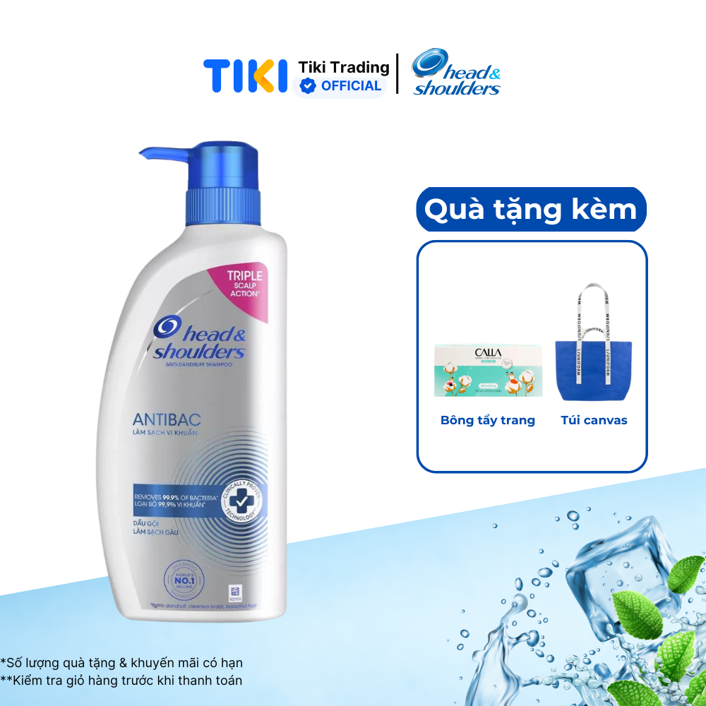 Dầu Gội HEAD & SHOULDERS Antibac Làm Sạch Vi Khuẩn Chai 850ML