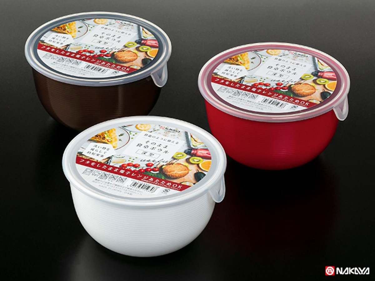 Hộp nhựa tròn dùng trong lò vi sóng 720ml, làm từ nhựa PP cao cấp không chứa các hoạt chất gây hại, an toàn cho người sử dụng - nội địa Nhật Bản