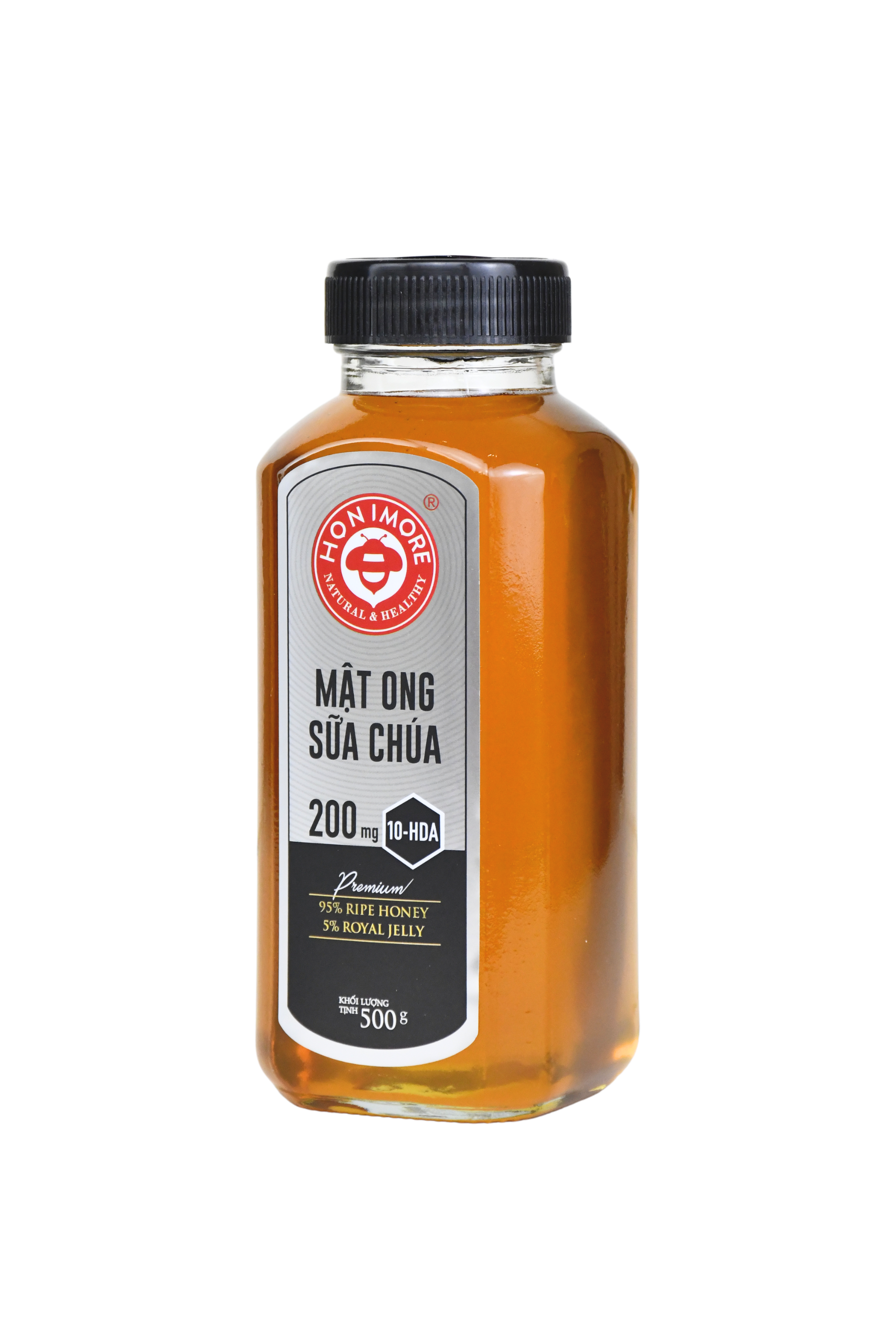 Combo Mật ong rừng sữa ong chúa Honimore 500g và mật ong rừng nguyên chất Honimore 360g - Giúp đẹp da, tăng cường sức đề kháng