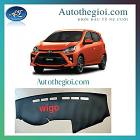 Thảm Taplo Toyota Wigo Chất Liệu Da Vân Cabon