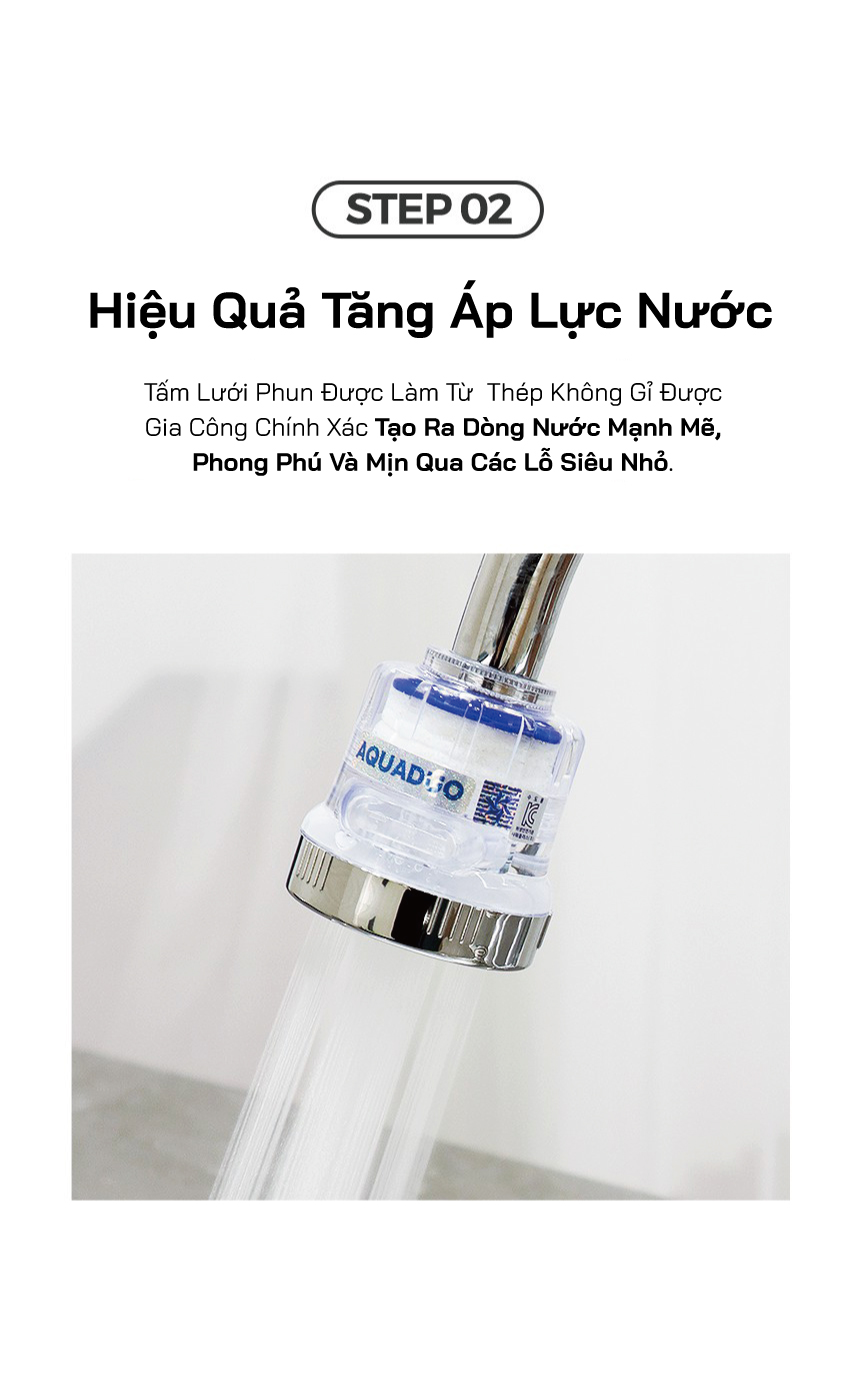 Vòi rửa chén tăng áp (lọc nước) AquaDuo SF-1000A