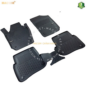 Thảm lót sàn ô tô nhựa TPE Silicon Volkswagen Polo 2010- 2017 Black Nhãn hiệu Macsim