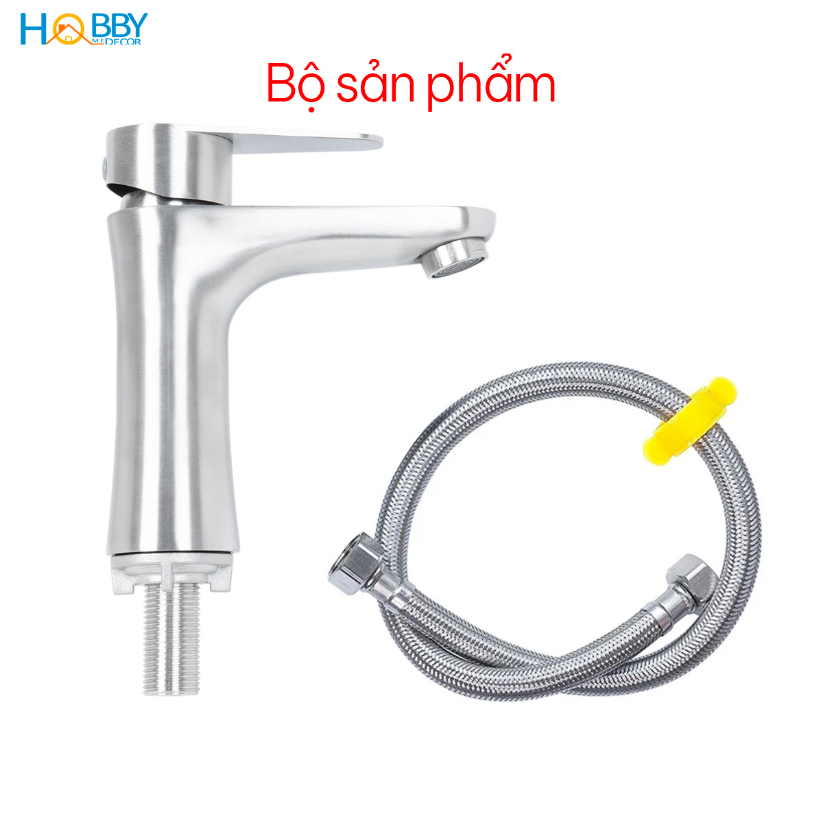 Vòi xả chậu rửa mặt lavabo cấp lạnh inox 304 Hobby home decor LBL2