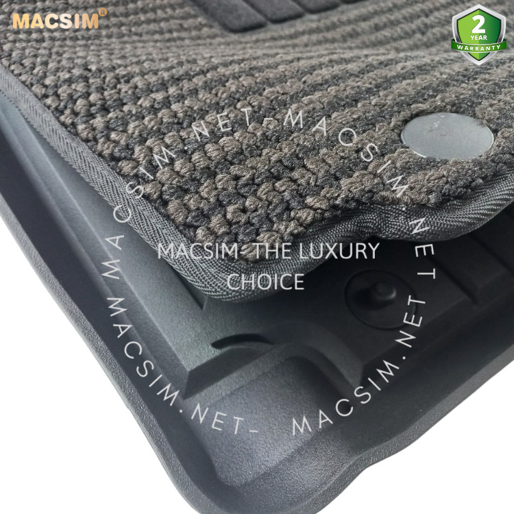 Thảm lót sàn 2 lớp xe ô tô Toyoyta Camry 2025+ Nhãn hiệu Macsim 3W chất liệu nhựa TPE đúc khuôn cao cấp - màu đen